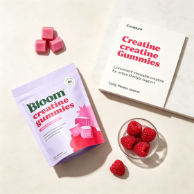 Creatine Chewable Gummies for Adults, Mixed Berry Flavor, Daily Nutritional Chew Supplement, Convenient Soft Gummy