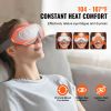 Eye Massager with Heat & Remote, Heated Eye Massage Mask with 5 Modes and Bluetooth Music, 180° Foldable Eye Care Massager for Eye Strain, Dry Eyes