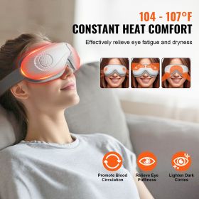 Eye Massager with Heat & Remote, Heated Eye Massage Mask with 5 Modes and Bluetooth Music, 180° Foldable Eye Care Massager for Eye Strain, Dry Eyes